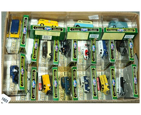 Corgi - a group of mainly (1/43 Scale) small Commercials including 96843 Morris 1000 "Namac"; D981 Bedford "Express Dairy" De