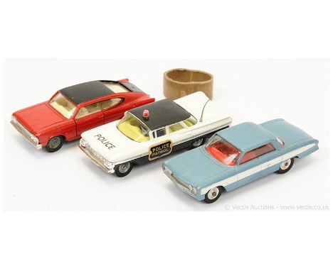 Corgi unboxed group to include Oldsmobile Super 88 - steel blue, white side flashes, silver trim, red interior; Marlin Ramble