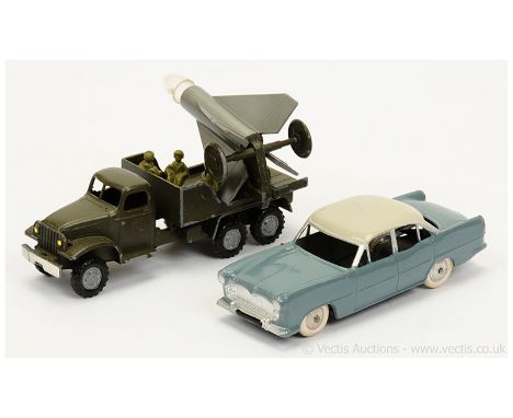 Quiralu Simca Vedette two-tone light grey roof/greyish blue body, chrome hubs with white treaded tyres - Excellent Plus and F