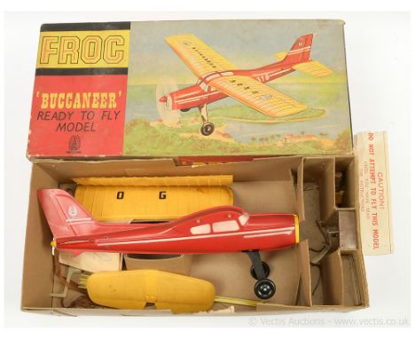 Frog (Lines Bros UK) "Buccaneer" ready to fly model aircraft - comprising a red plastic fuselage &amp; yellow plastic wing se