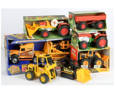 Buddy L, Bull Farmer and other Tractors and Trailer - to include Buddy L Big Bruiser front loader. Bull Farmer models compris