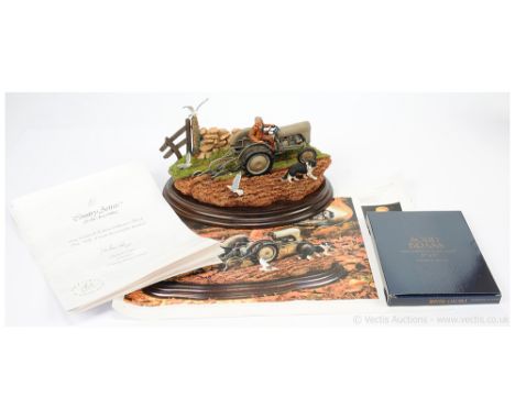 Country Artists CA732 "The Last Furrow" Vintage Massey Ferguson Tractor Ploughing Scene - Limited Edition 109 of 1500 - Excel