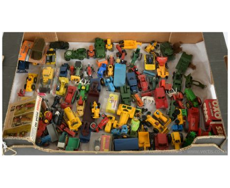 A mixed group of small scale models, various items including Matchbox Regular Wheels, Corgi Juniors, Matchbox Models of Yeste