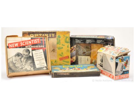 1960's Optical and Scientific Toy Sets - to include Koptor, Optikit Young Scientists Optical Instruments Kit, Hong Kong plast