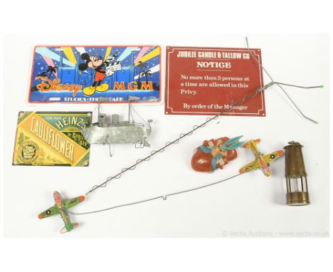Bugs Bunny, Aircraft and other Novelties - lot comprises a "Tricky Rider" Hong Kong plastic novelty vehicle carrying Bugs Bun