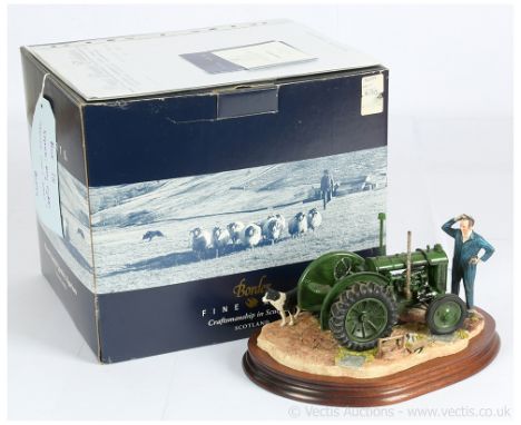 Border Fine Arts B0299 "Won't Start" - Vintage Fordson Tractor Sculpt, signed on base by sculptor Ray Ayres with certificate 