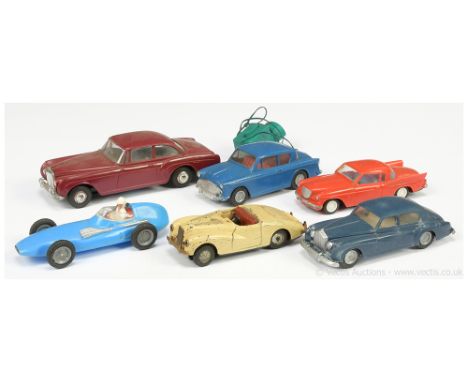 Startex and Hong Kong plastic tinplate/plastic Model Cars - to include a Startex clockwork tinplate Sunbeam Alpine Tourer - c