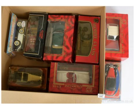 Mira 1/18th scale group to include 1964 Ford Mustang - red, 1954 Chevrolet Corvette - white, Buick Century - dark green, Ferr