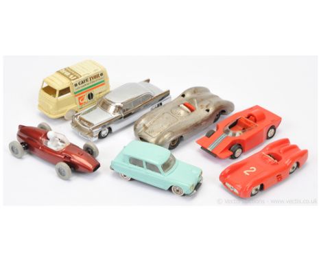 A group of European plastic and metal assorted Cars - to include a "Mockba" bright plated heavy cast metal Zil Russian Limous