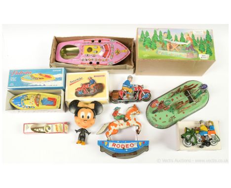 Mattel Mickey Mouse and other assorted novelty items - comprising Mattel Burbank Plastic Mickey Mouse Talking Head with pull 