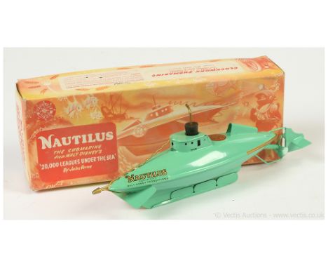 Sutcliffe Models "Nautilus" Submarine from Walt Disney's 20000 Leagues Under the Sea - tinplate clockwork model comes with a 