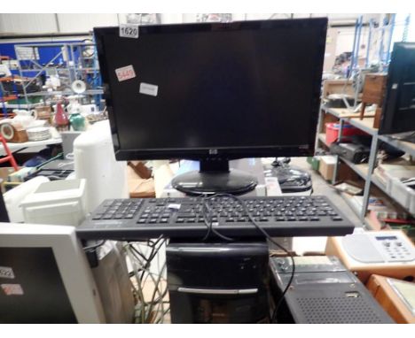 HP tower computer, monitor and keyboard. Not available for in-house P&amp;P