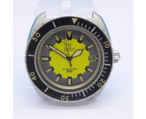 An Omega Seamaster 200 automatic diver's wristwatch head, diameter excluding button 40mm