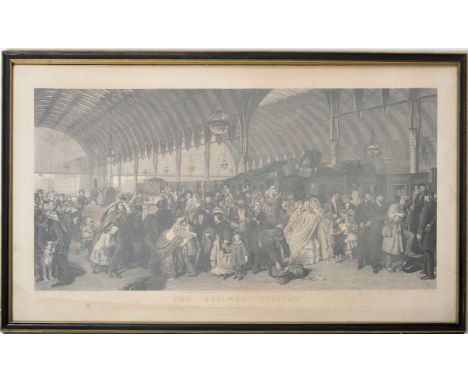 After William Powell Frith R. A. (British school, 1819 - 1909) - 'The Railway Station', engraved Francis Hall. Depicting bust