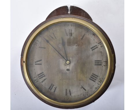 An early 19th century silvered dial fusee station clock by&nbsp;John Williams of 55 Goodge Street &amp; Fitzroy Square, Londo