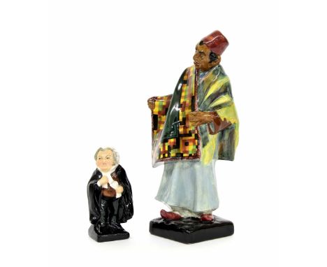 Royal Doulton figure - Carpet Seller, HN1464, 8.75" high; Royal Doulton figure - Buzfuz, 4" high (2)