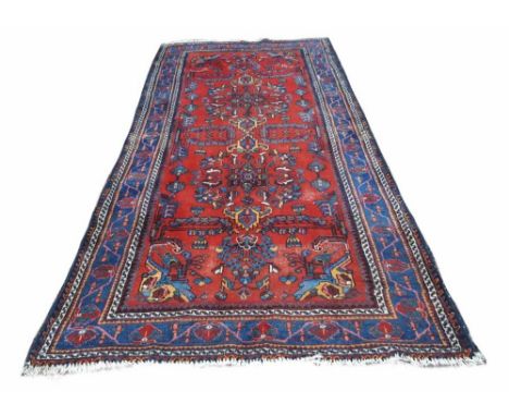 Antique Persian Turkish carpet, 115" x 50" approx