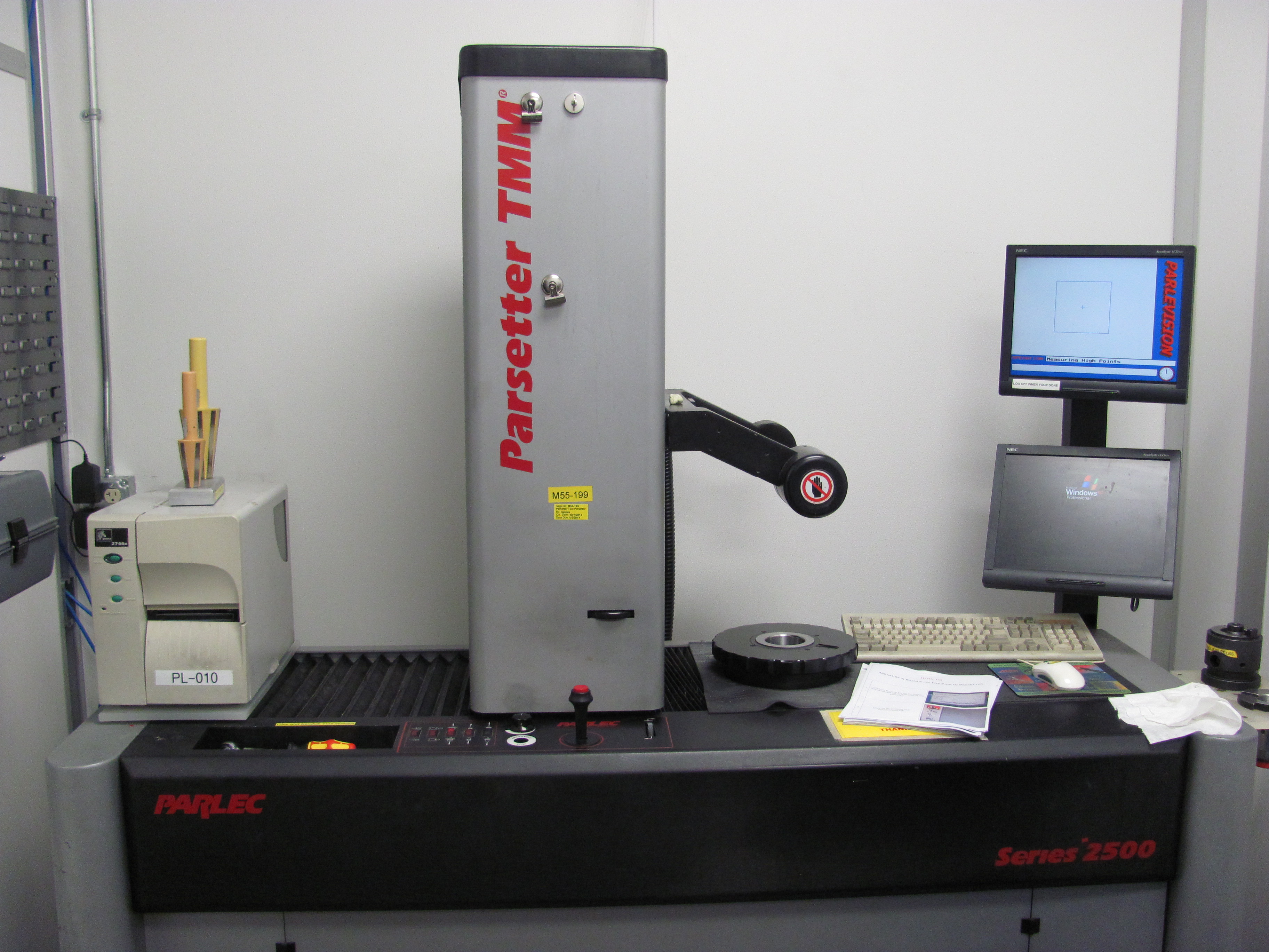 PARLEC TOOL PRESETTER MODEL P251622PGC CAT 50, INCLUDES 40 TAPER