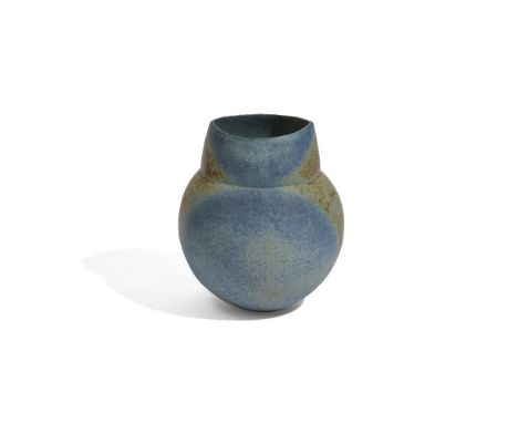 λ JOHN WARD (BRITISH 1938-2023)A MATT BLUE VASEStoneware, impressed with JW seal Height: 25cm (9 7/8 in.)Provenance:Courcoux 