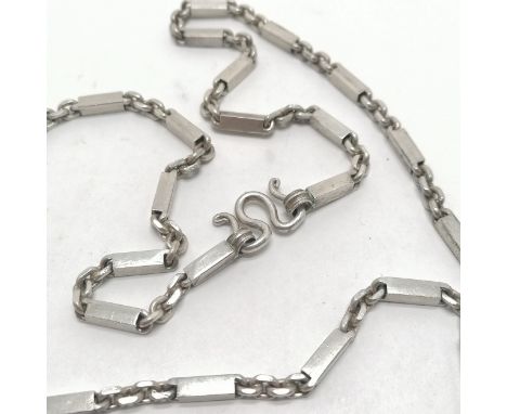 Unmarked silver hand made heavy gauge neckchain - 70cm &amp; 43g