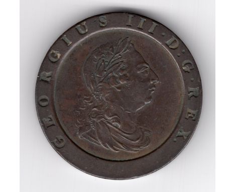 1797 George III cartwheel 2d twopence coin