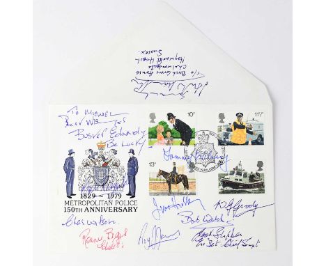 THE GREAT TRAIN ROBBERY; a Police related first day cover bearing the signatures of various members of the gang.Condition Rep