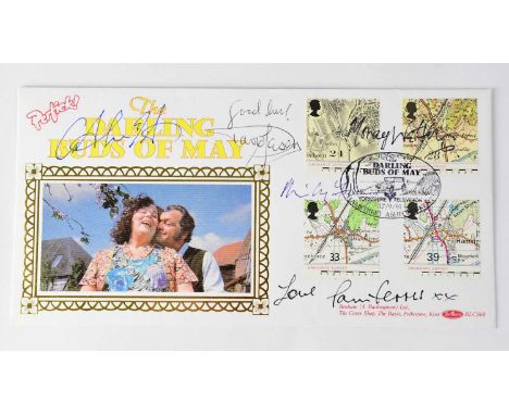 THE DARLING BUDS OF MAY; a first day cover bearing several signatures, including David Jason, Catherine Zeta Jones and Pam Fe