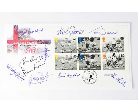 MANCHESTER UNITED; a first day cover bearing various signatures including Nobby Stiles, George Best and Bill Foulkes.Conditio