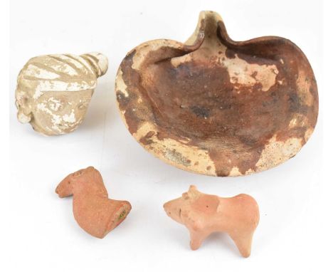 An Indus Valley and later ceramic artefact group, c.330-1300BC and later, a mixed group of artefacts, various dates, comprisi