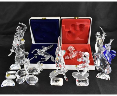 SWAROVSKI; nine Annual Editions in three series, comprising 'Masquerade'; '1996 Unicorn', '1997 Dragon' and '1998 Pegasus', F