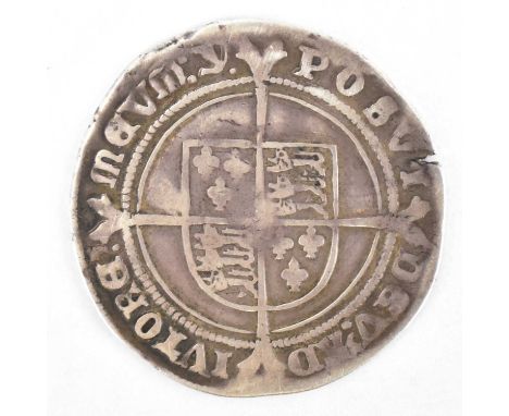 An Edward VI hammered silver shilling, mint mark MMY, possibly for Southwark 1551.Condition Report: The obverse is clear, som
