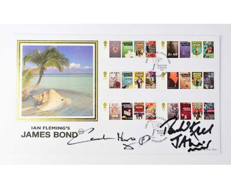 JAMES BOND; a first day cover bearing the signatures of Richard Kylee and Caroline Munro.Condition Report: We have not authen