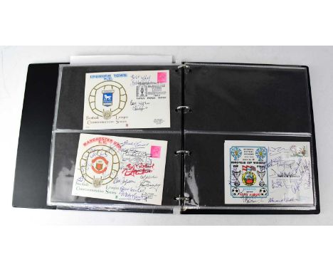 An album of first day covers, each bearing at least one signature of various footballers, football squads, etc.Condition Repo
