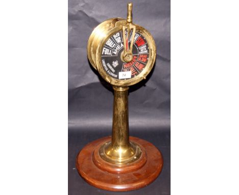 Brass ship's engine telegraph
