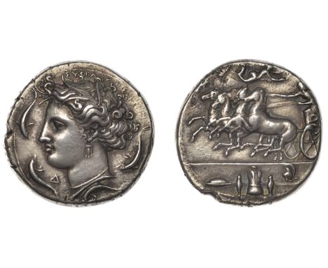 SICILY, Syracuse, Dekadrachm, c. 405-367, a late 19th century electrotype copy, 46.32g (cf. Head pl. 17, 67). Very fine, ligh
