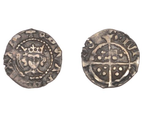 Edward IV (First reign, 1461-1470), Heavy coinage, Halfpenny, type I, pellets by crown, lis on breast, extra pellets below ci