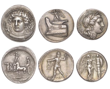 SICILY, Syracuse, Tetradrachm, 405-400, a late 19th century electrotype copy, 13.58g (cf. BMC 209); Syracuse, Agothakles, Tet