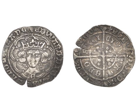 Edward IV (First reign, 1461-1470), Light coinage, Groat, York, mm. lis, e on breast, quatrefoils by neck, small trefoils on 