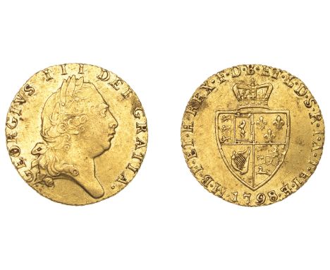George III (1760-1820), Pre-1816 issues, Half-Guinea, 1798/7, fifth bust (EGC 843; S 3735). Cleaned, slightly bent, some ligh