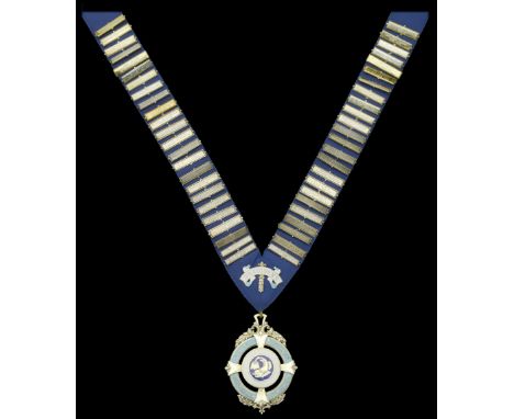 National Federation of Fishmongers, silver and enamel President’s badge by W.W. Kemp & Son, Bristol, hallmarked Birmingham 19
