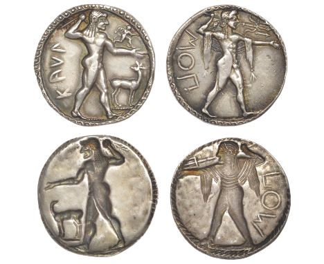 LUCANIA, Poseidonia, Stater, c. 530-500, a late 19th century electrotype copy, 8.63g (cf. Head pl. 6, 9); BRUTTIUM, Kaulonia,