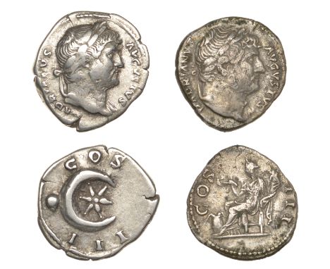 Roman Imperial Coinage, Hadrian, Denarii (2), both 126-7, revs. Annona (or Abundantia) seated left holding reaping hook and c
