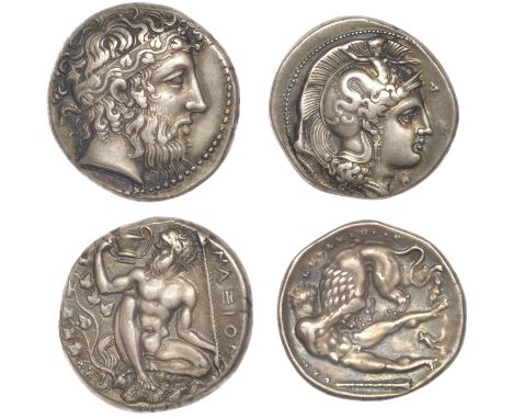 LUCANIA, Heraklea, Nomos, c. 390-340, a late 19th century electrotype copy (cf. Head pl. 25, 12); SICILY, Naxos, Tetradrachm,
