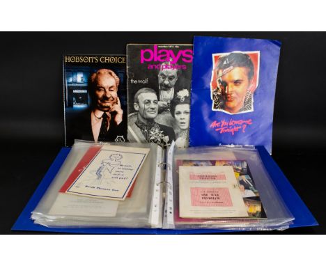 A Collection Of Mixed Theatre Programmes Ring binder to include 'The Forbidden Planet - Cambridge Theatre, 1962 Chichester Fe