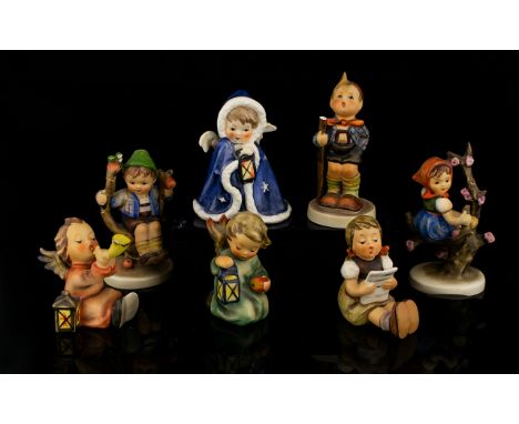 Goebel / Hummel Figures ( 7 ) In Total. Various Sizes and Subjects. Please See Photo, 5 Excellent Condition &amp; 2 Figures w