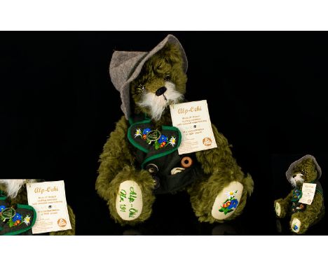 Martin J. Herman Signed and Superior Quality Ltd and Numbered Edition Handmade Mohair Bavarian Teddy Bear with Growling Voice