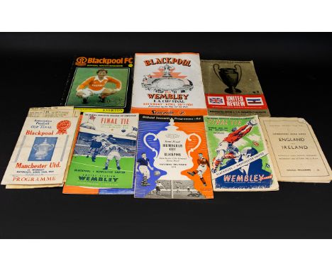 Football Interest A Collection Of Vintage Blackpool, And Manchester United Interest Programmes And Ticket Stubs Small varied 
