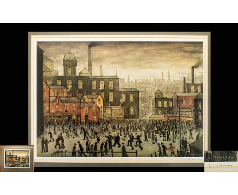 Laurence Stephen Lowry 1887-1976 Artist Signed Ltd and Numbered Colour Lithograph. Titled 'Our Town' Limited edition of 850 t
