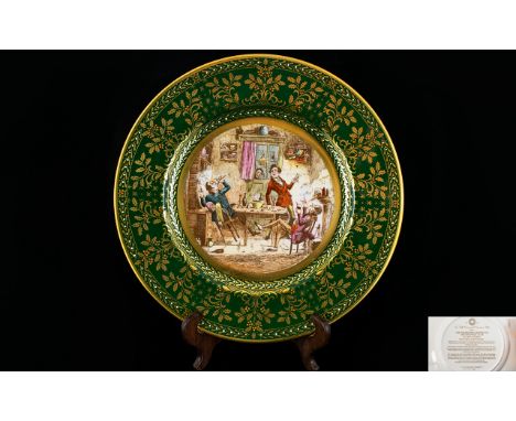 Caverswall Christmas Plate dated 1982, boxed with certificate, number 750 of 1000. Depicting the Posthumous Papers of The Pic