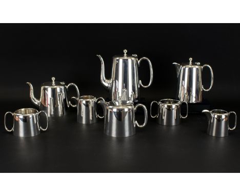 Encore by T. Turner and Co Silver Plated Tea and Coffee Set (8) items in total. Of plain form, very good condition. To includ